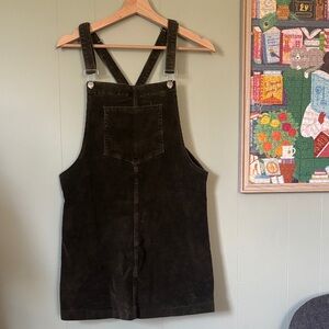 Altar'd State dark brown corduroy overall dress
